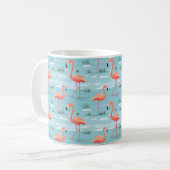 Mug Motif Été Flamant Rose (Devant gauche)