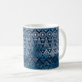 Mug Motif ethnique bleu classique (Devant droit)