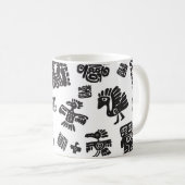 Mug Motif ethnique noir maya (Devant droit)