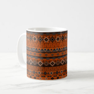 Mug Motif ethnique rayé brillant.