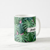 Mug Motif exotique Feuille tropical vert (Devant droit)