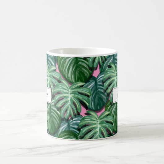 Mug Motif exotique Feuille tropical vert (Centre)