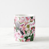 Mug Motif exotique tropicale avec perroquet et fleurs (Centre)
