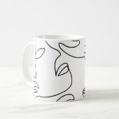 Mug Motif face Abstrait d'une ligne (Devant gauche)