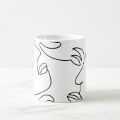 Mug Motif face Abstrait d'une ligne (Centre)