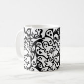 Mug Motif fantôme noir et blanc (Devant gauche)