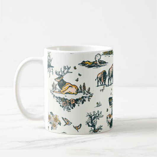 Mug Motif faunique du parc national Yellowstone (Gauche)