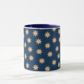 Mug Motif Faux Gold Foil & Navy Blue Stars (Centre)