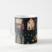 Mug Motif Festive du marché de Noël (Devant gauche)
