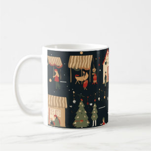 Mug Motif Festive du marché de Noël