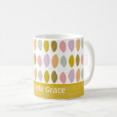 Mug Motif Feuille Abstrait moderne personnalisé (Devant droit)
