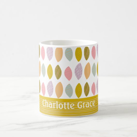 Mug Motif Feuille Abstrait moderne personnalisé (Centre)