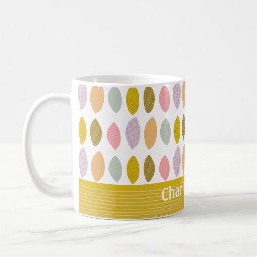 Mug Motif Feuille Abstrait moderne personnalisé (Gauche)