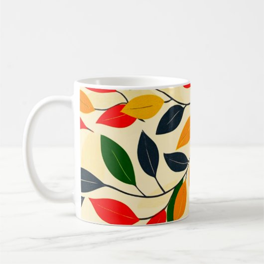 Mug Motif feuille automne (Gauche)