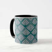 Mug Motif feuille carré Turquoise neutre (Devant gauche)