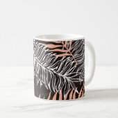 Mug Motif feuille de doodle dessiné à la main (Devant droit)