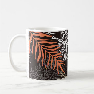Mug Motif feuille de doodle dessiné à la main