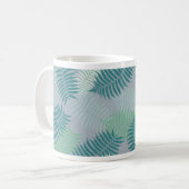 Mug motif feuille de fougères sur gris clair (Devant gauche)