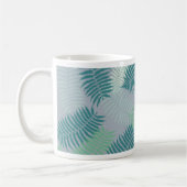 Mug motif feuille de fougères sur gris clair (Gauche)