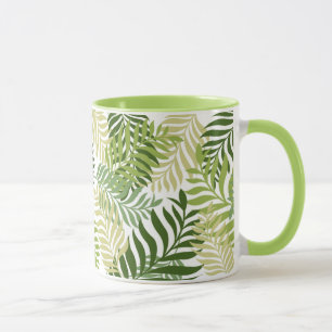 Mug Motif Feuille de foune botanique sur blanc