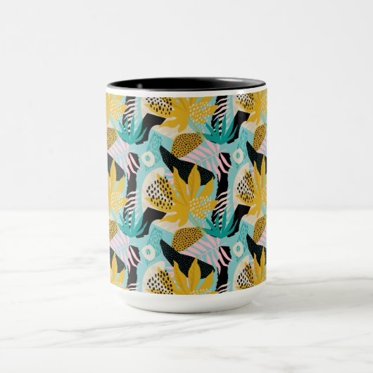 Mug Motif Feuille de la forêt tropicale tropicale (Centre)