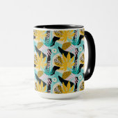 Mug Motif Feuille de la forêt tropicale tropicale (Devant droit)