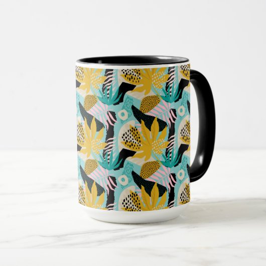 Mug Motif Feuille de la forêt tropicale tropicale (Devant droit)