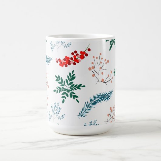 Mug Motif Feuille de Noël Merry & Bright (Centre)