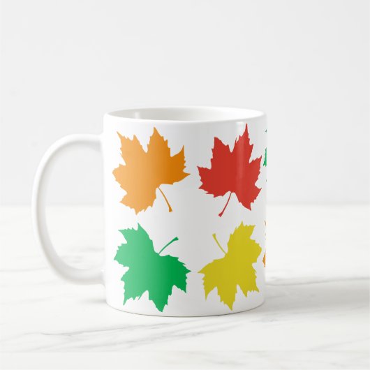 Mug Motif feuille d'érable coloré (Gauche)