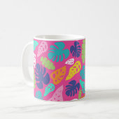 Mug Motif Feuille d'été de couleur vive (Devant gauche)
