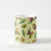 Mug Motif Feuille d'olive et d'olive rustique (Centre)