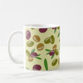 Mug Motif Feuille d'olive et d'olive rustique (Gauche)