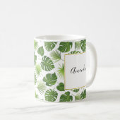 Mug Motif Feuille élégant Green Tropical (Devant droit)