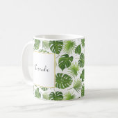 Mug Motif Feuille élégant Green Tropical (Devant gauche)