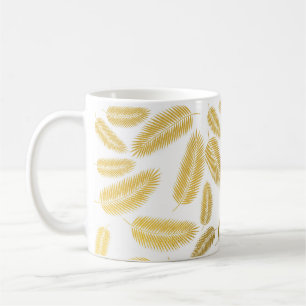 Mug Motif Feuille Faux Gold Palm