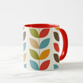 Mug Motif feuille graphique coloré (Devant droit)