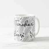 Mug Motif feuille meilleur enseignant jamais (Devant droit)