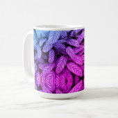 Mug Motif feuille noir et blanc (Devant gauche)