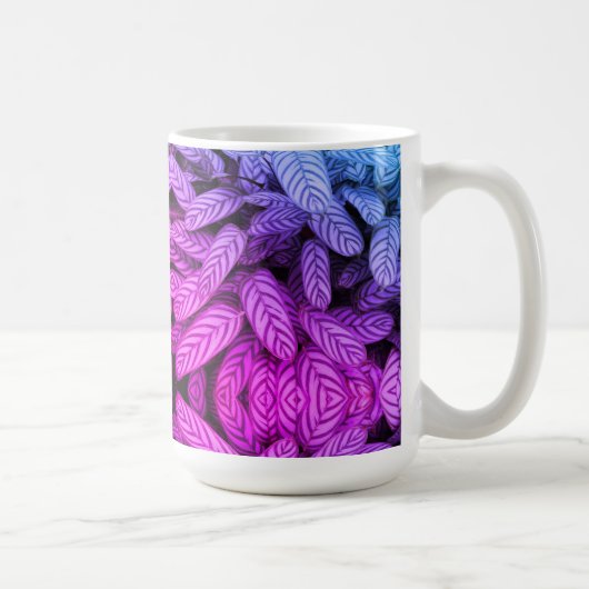 Mug Motif feuille noir et blanc (Droite)