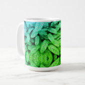 Mug Motif feuille noir et blanc (Devant gauche)