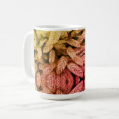 Mug Motif feuille noir et blanc (Devant gauche)