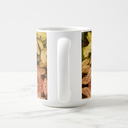 Mug Motif feuille noir et blanc (Poignée)