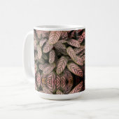 Mug Motif feuille noir et blanc (Devant gauche)