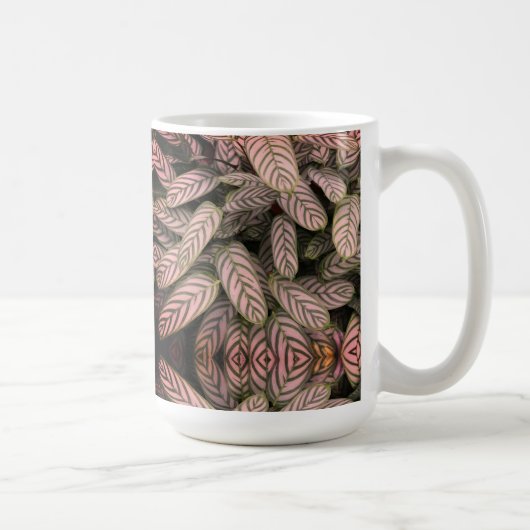 Mug Motif feuille noir et blanc (Droite)