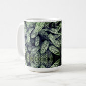 Mug Motif feuille noir et blanc (Devant gauche)
