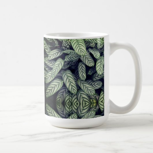 Mug Motif feuille noir et blanc (Droite)
