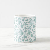 Mug Motif Feuille perdu Turquoise sur blanc (Centre)