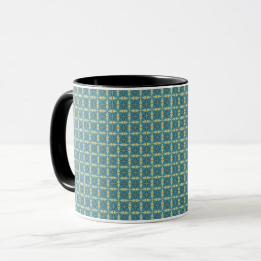 Mug Motif feuille simple en bleu (Devant gauche)