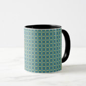 Mug Motif feuille simple en bleu (Devant droit)