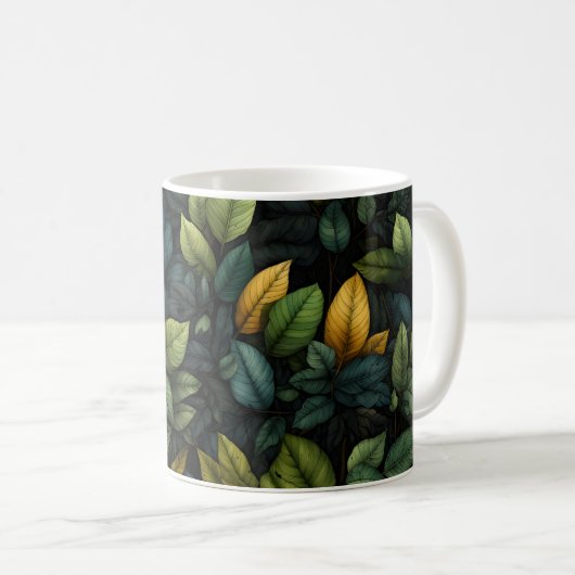 Mug Motif Feuille vert (Devant droit)